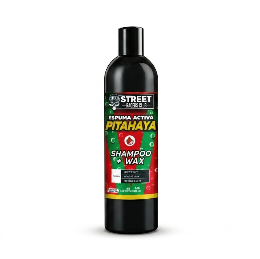 ESPUMA ACTIVA PITAHAYA SHAMPOO + WAX Fórmula Anti-Rayones con Cera Integrada | Aroma Tropical Pitahaya