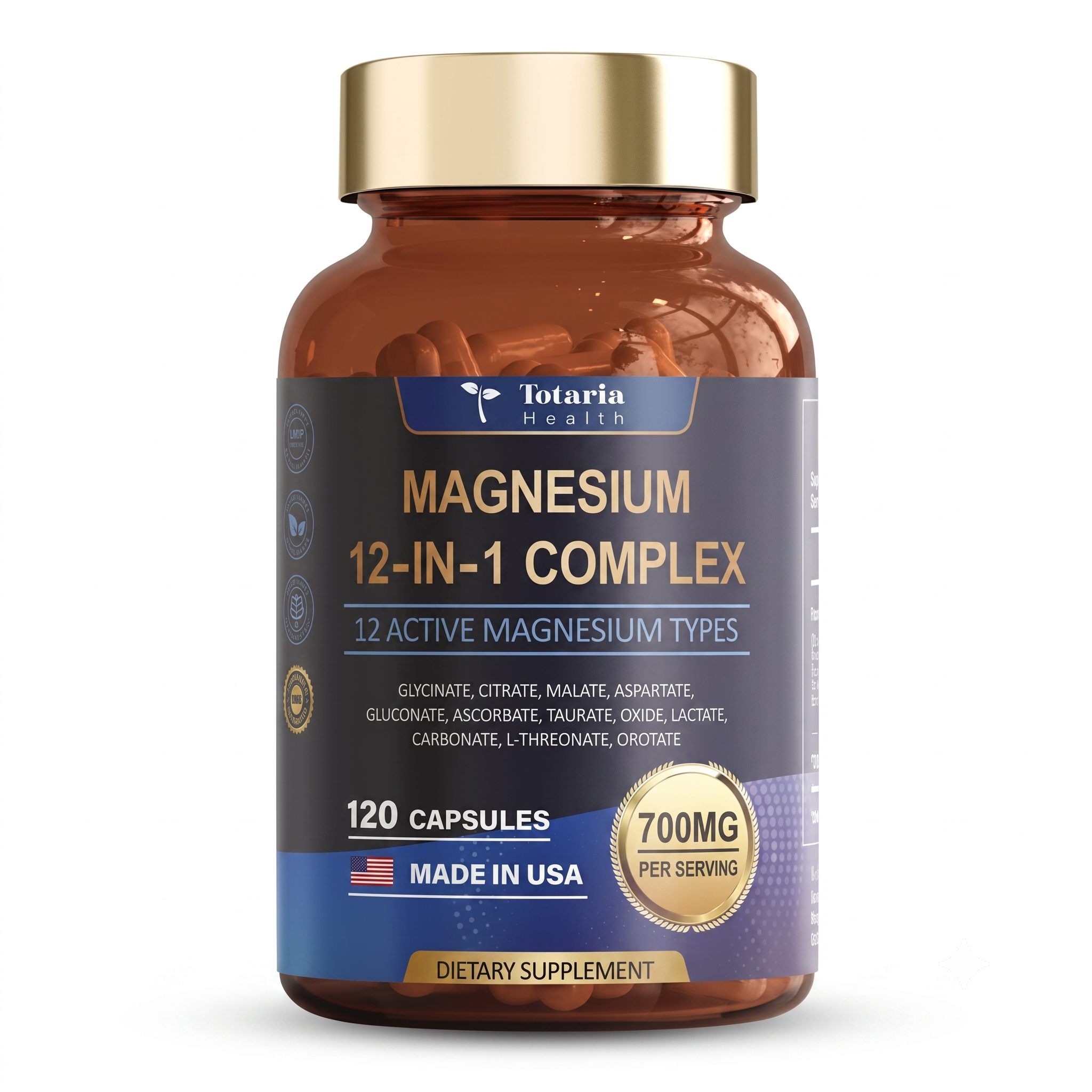 Magnesium 12-in-1 Ultra Complex (700mg) 120 Capsulas