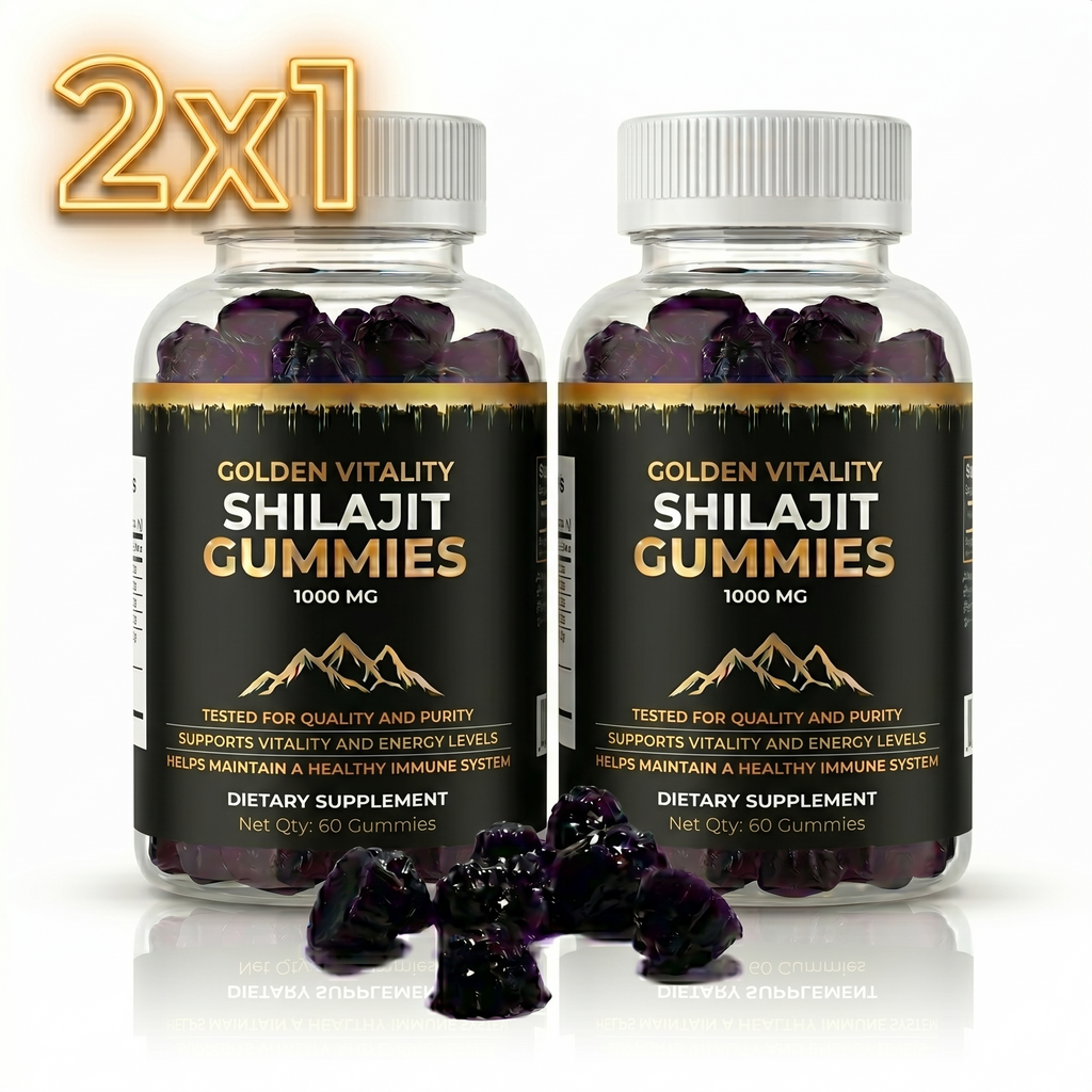 Golden Vitality: 60 Gomitas de Puro Shilajit Original